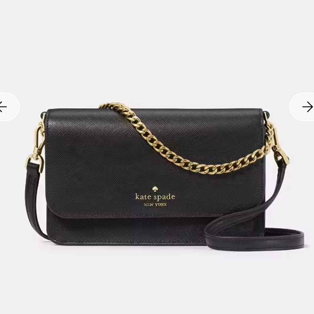 Kate spade black purse crossbody saffiano leather medium NWT